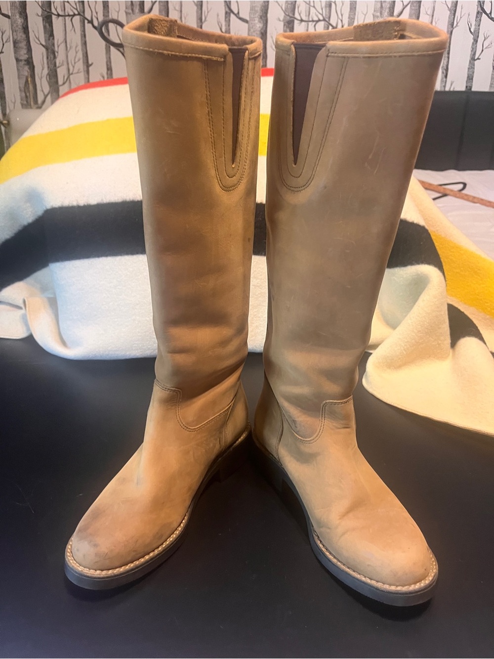 Ariat Tall Leather  Boots - Tan